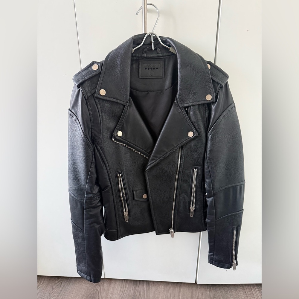 BlankNYC Black Leather Moto Jacket